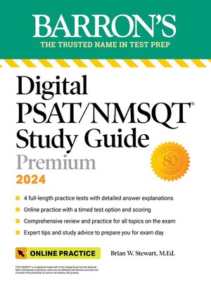 cover image of Digital PSAT/NMSQT Study Guide Premium, 2024